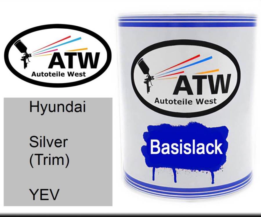 Hyundai, Silver (Trim), YEV: 1L Lackdose, von ATW Autoteile West.